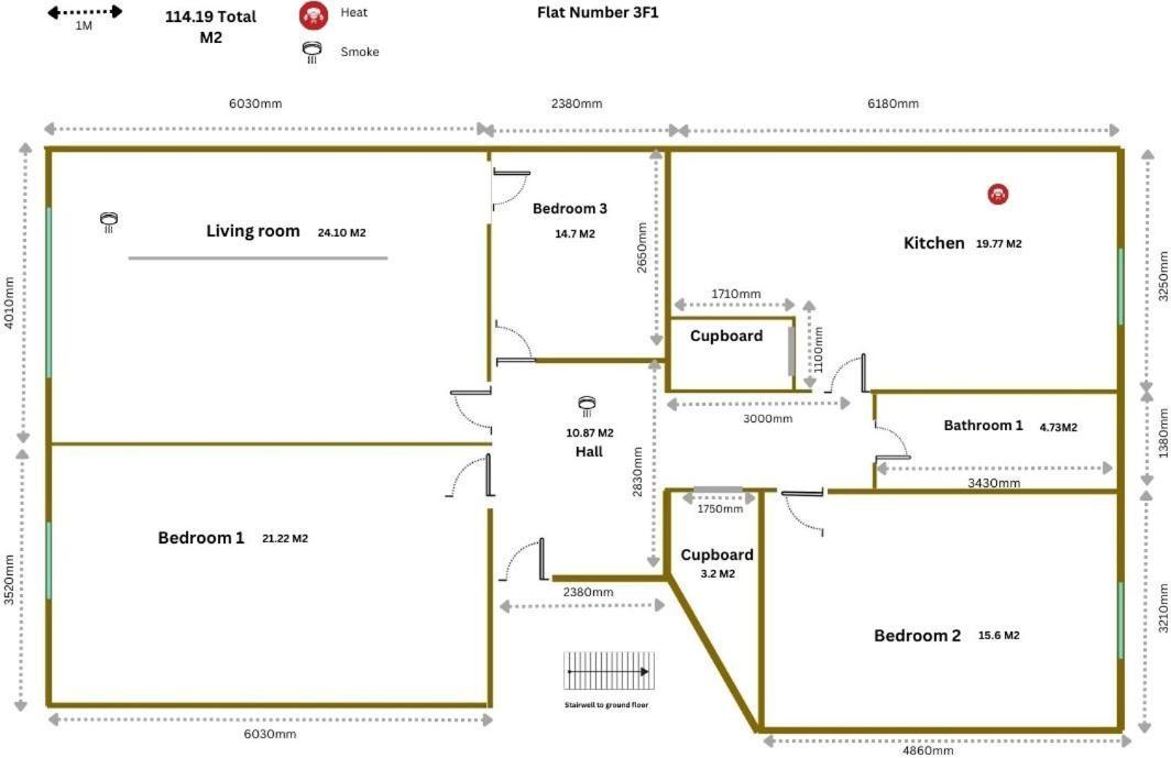Appartement 3 Bed Overlooking Meadows Park *