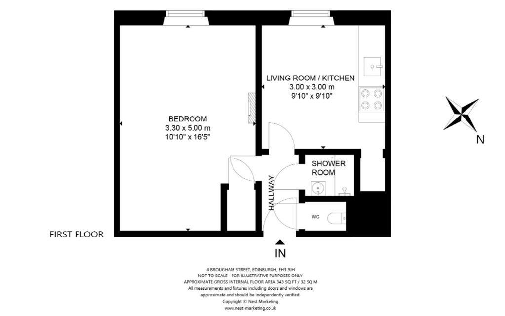 Centre 1-bed Flat, Sleeps 3 * Édimbourg