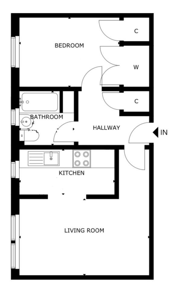 Apartment Stylish One Bedroom